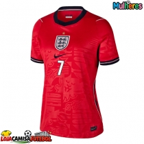 Camisa de Futebol Inglaterra Bukayo Saka #7 Equipamento Secundário Mulheres Mundo 2026 Manga Curta
